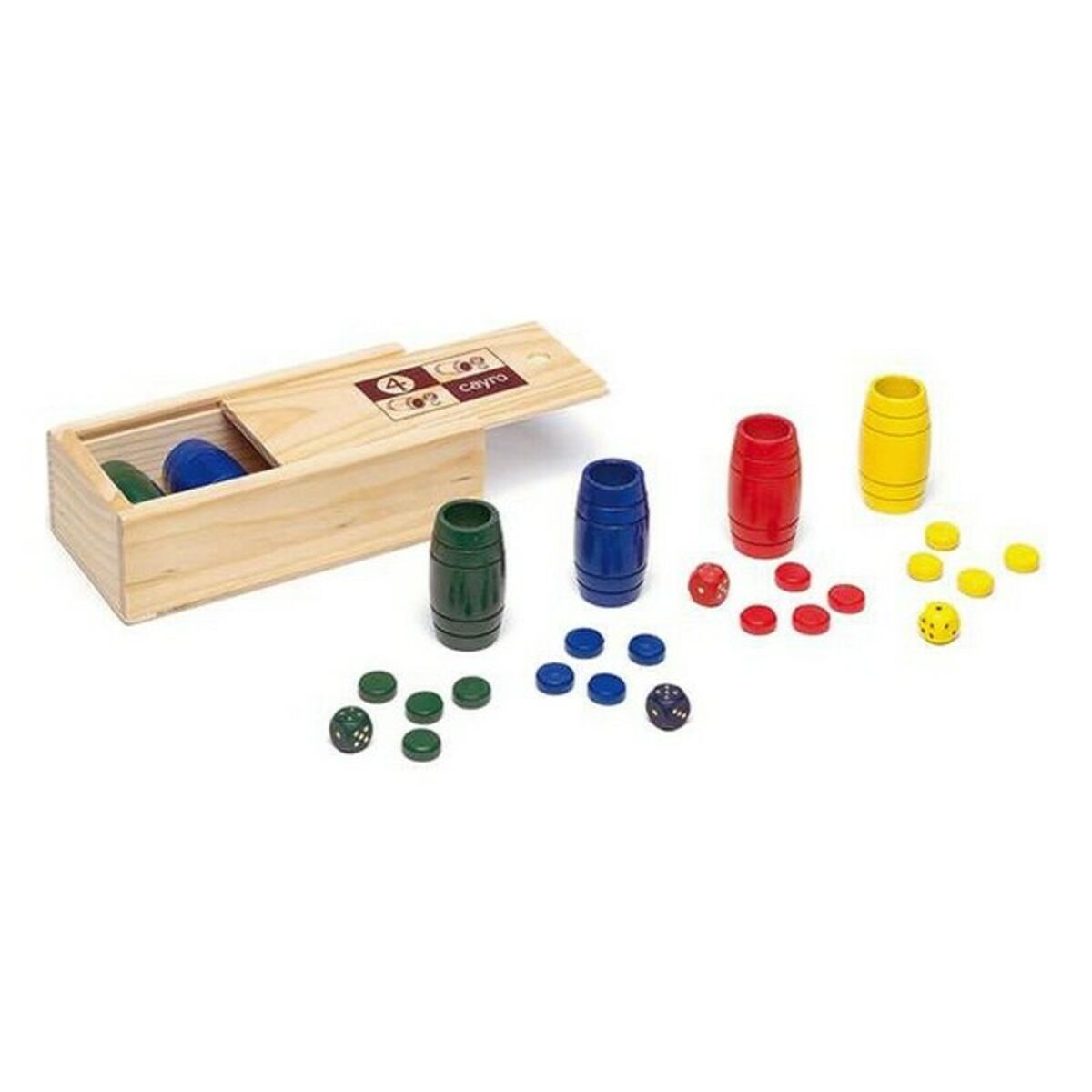 Bæger med Parcheesi chips Cayro